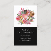 Modern roze Waterverf Makeup Artist Girly Chic Visitekaartje (Voorkant)