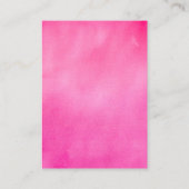 Modern roze Waterverf Trendy Chic RSVP Informatiekaartje (Achterkant)
