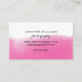 Modern roze Waterverf Wash | VISITEKAARTJES (Achterkant)