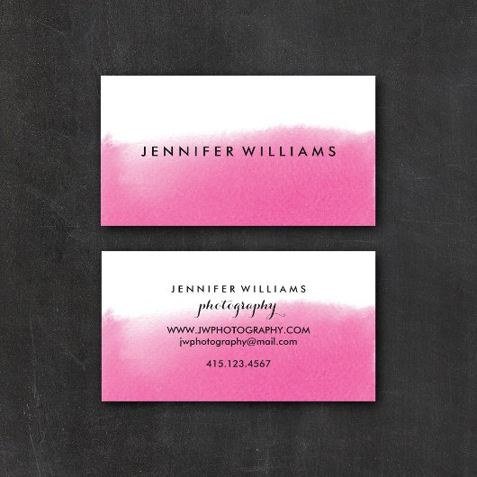 Modern roze Waterverf Wash | VISITEKAARTJES