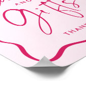 Modern Roze Wavy Afstuderen Kaarten en geschenken Poster (Hoek)