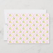 Modern  roze Wavy Border Citrus Baby shower Bedankkaart (Achterkant)