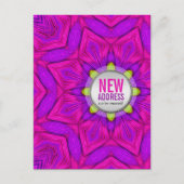 Modern Roze We hebben het nieuwe Briefkaart Adres (Voorkant)