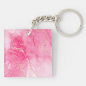 Modern Roze We Love You Mama Foto Sleutelhanger (Achterkant)