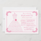 Modern  Roze Weddenschap Vrijgezellenfeest Kaart (Voorkant)