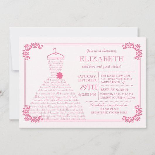 Modern Roze Weddenschap Vrijgezellenfeest Kaart (Voorkant)