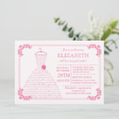 Modern  Roze Weddenschap Vrijgezellenfeest Kaart (Staand voorkant)