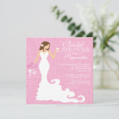 Modern roze wijn Vrijgezellenfeest Kaart (Staand voorkant)