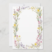 Modern roze Wildflower Vrijgezellenfeest Kaart (Achterkant)