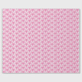 Modern roze, wit aangepast monogram initiaal patro cadeaupapier (Vlak)