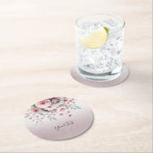 Modern roze wit bloemenpapier Onderzetter (Insitu)