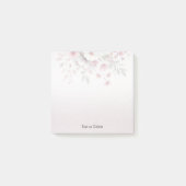 Modern roze wit bloempaal merkt het op post-it® notes (Voorkant)