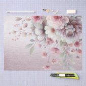 Modern roze wit bloemweefselpapier tissuepapier (Craft)