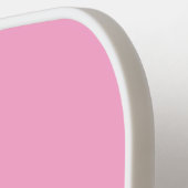 Modern roze wit grafisch script gepersonaliseerd pickleball paddle (Links Detail)