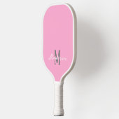Modern roze wit grafisch script gepersonaliseerd pickleball paddle (Links)