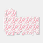 Modern Roze Wit Romantisch Liefde Hart Doodle Bedankdoosjes (Uitgevouwen)