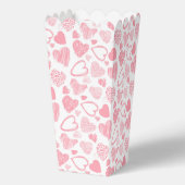 Modern Roze Wit Romantisch Liefde Hart Doodle Bedankdoosjes (Achterkant)