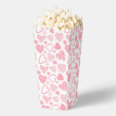 Modern Roze Wit Romantisch Liefde Hart Doodle Bedankdoosjes (Popped)