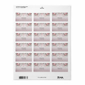 Modern Roze Witte Bloemen Adres Label (Full Sheet)