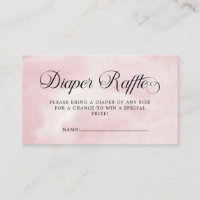 Modern Roze Wolk Negen Baby shower Luier Raffle