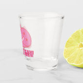 Modern Roze Yee Haw Cowgirl Cowboy Pet Rodeo Shot Glas (Rechts)