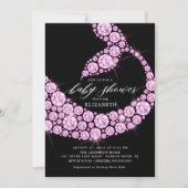 Modern Roze Zeemeermin Baby shower Invitation Kaart (Voorkant)
