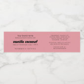 Modern roze zeep verpakking ingrediënten label waterfles etiket (Enkel label)