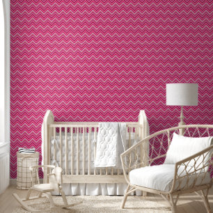 Modern roze Zig Zag gestreept Behang