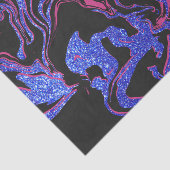 Modern roze zwart blauw glitter marmer Patroon Tissuepapier (Detail)