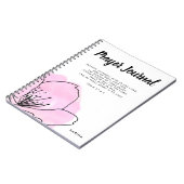 Modern roze & zwart, speciaal gepersonaliseerd Pra Notitieboek (Linkerzijde)