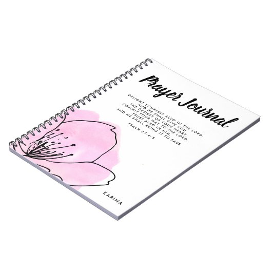 Modern roze & zwart, speciaal gepersonaliseerd Pra Notitieboek (Linkerzijde)