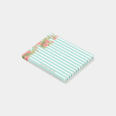 Modern, Rozen op Strepen-Personalisatie Post-it® Notes (Schuin)