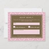 MODERN RSVP ANTWOORD KAART:: damast kleuren 9B (Achterkant)