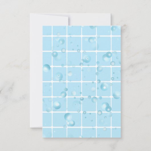 Modern Rubber Ducky Bubbles Baby shower Bedankkaart (Achterkant)