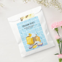 Modern Rubber Ducky Bubbles Baby shower Bedankzakje