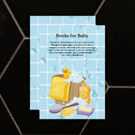 Modern Rubber Ducky Bubbles Baby shower Informatiekaartje