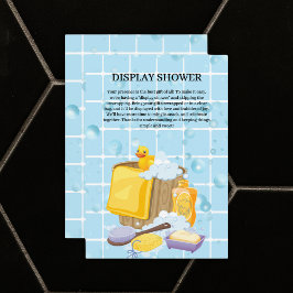 Modern Rubber Ducky Bubbles Baby shower Informatiekaartje