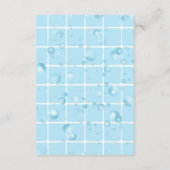 Modern Rubber Ducky Bubbles Baby shower Informatiekaartje (Achterkant)