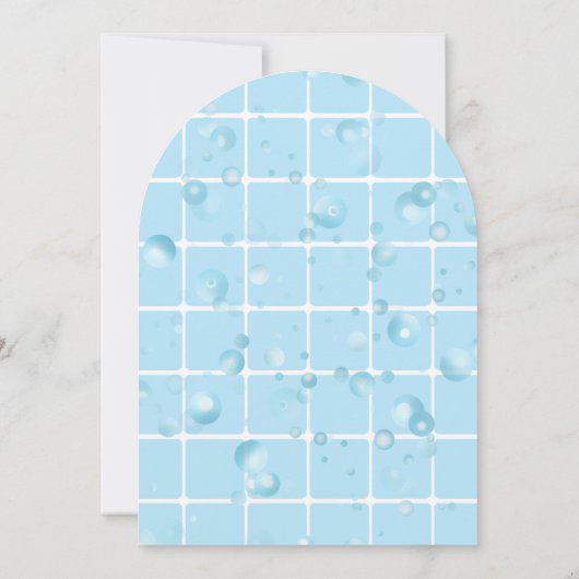 Modern Rubber Ducky Bubbles Baby shower Kaart (Achterkant)