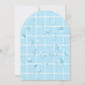 Modern Rubber Ducky Bubbles Baby shower Kaart (Achterkant)