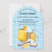 Modern Rubber Ducky Bubbles Baby shower Kaart (Voorkant)