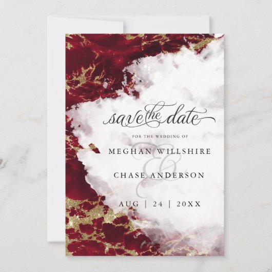 Modern Ruby Waterverf Geode Barefoot Bride™ (Voorkant)