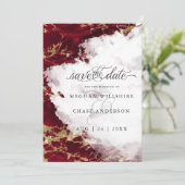 Modern Ruby Waterverf Geode Barefoot Bride™ (Staand voorkant)