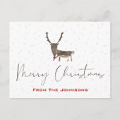 Modern Rudolf Holiday Briefkaart (Voorkant)