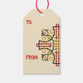 Modern Russisch Ornament gepersonaliseerd to-from Cadeaulabel