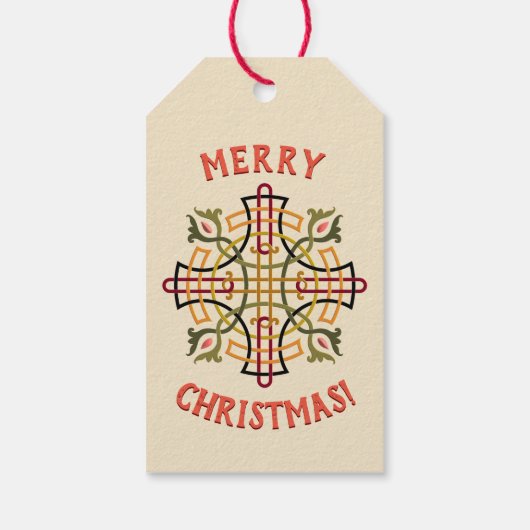 Modern Russisch Ornament gepersonaliseerd to-from Cadeaulabel (Achterkant)