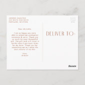 Modern Rust Photo Afstuderen Bedankt Briefkaart (Achterkant)