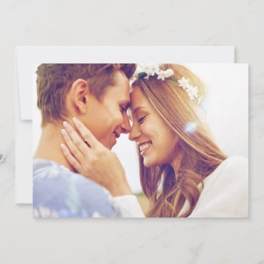 Modern Rust Tropical Photo Wedding Save The Date (Achterkant)