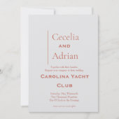 Modern Rust Wedding Uitnodiging (Voorkant)