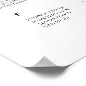 Modern Rustic Alfabetisch Stoelenplan Bord Poster (Hoek)
